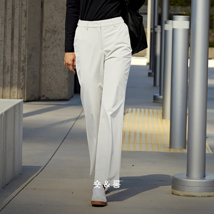 XTFSS01J1_XTFSS02J1 Magic Banding Women's Twill Slacks Tiny Cream Bottom