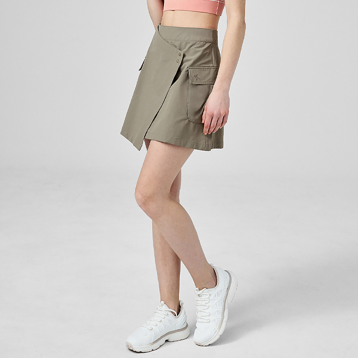 XFK1RK1103 Dual Grip dlayered Wrap Skirt Liberty Khaki Bottom