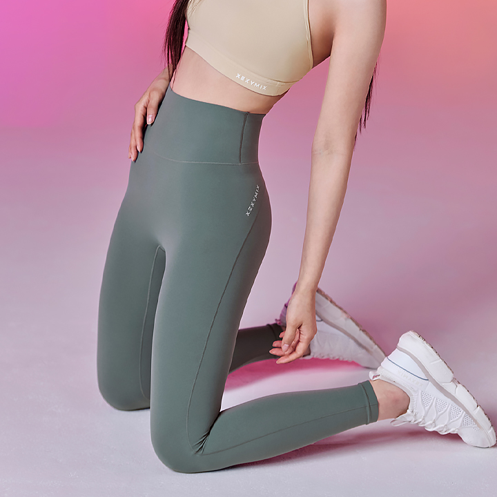 XFK2LL1503 Another Label Fit Revolution Leggings Silver Khaki Bottom