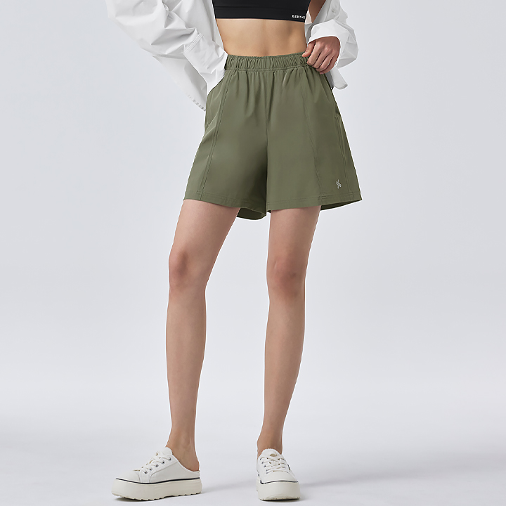 XFK2PS1114_XFK2PS1113 Always Women's Premium Super Soft Spandex Shorts 4&4.5 Fatigue Khaki bottom