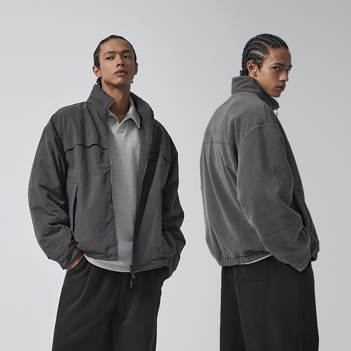 XMK4JL1101 Reversible Mens Fleece Jumper Top