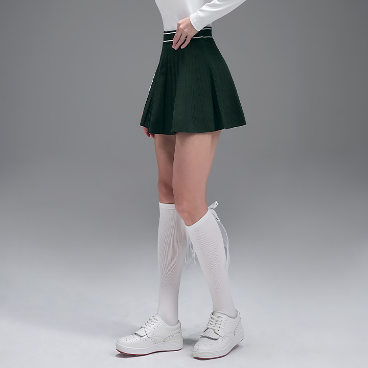 XFK3RK1201 Comfort Knit Pleats Skirt BOTTOM