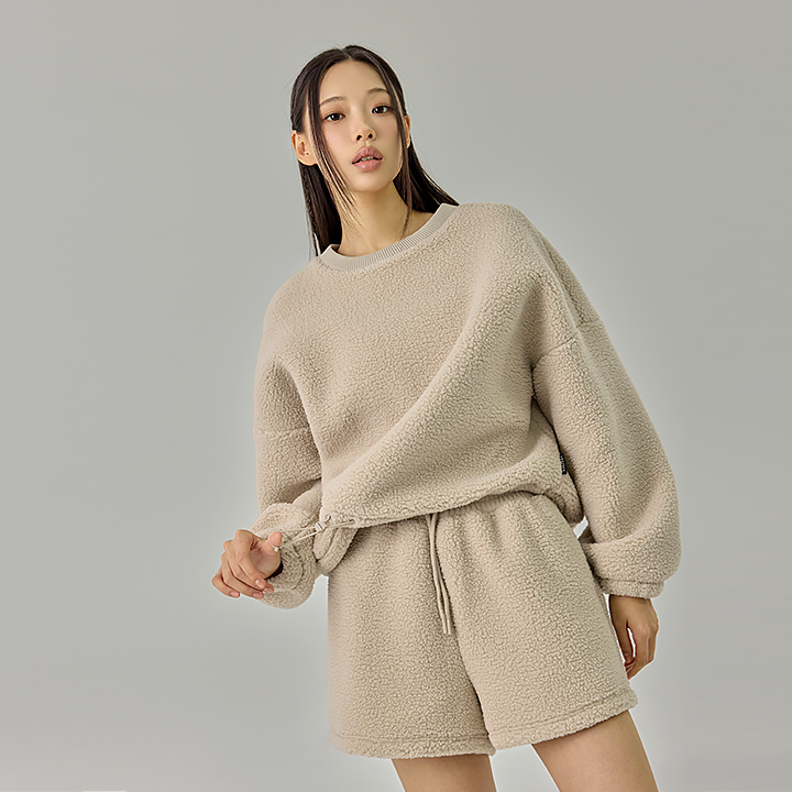 XFK4TL1108 Sherpa overfit sweat shirts Top