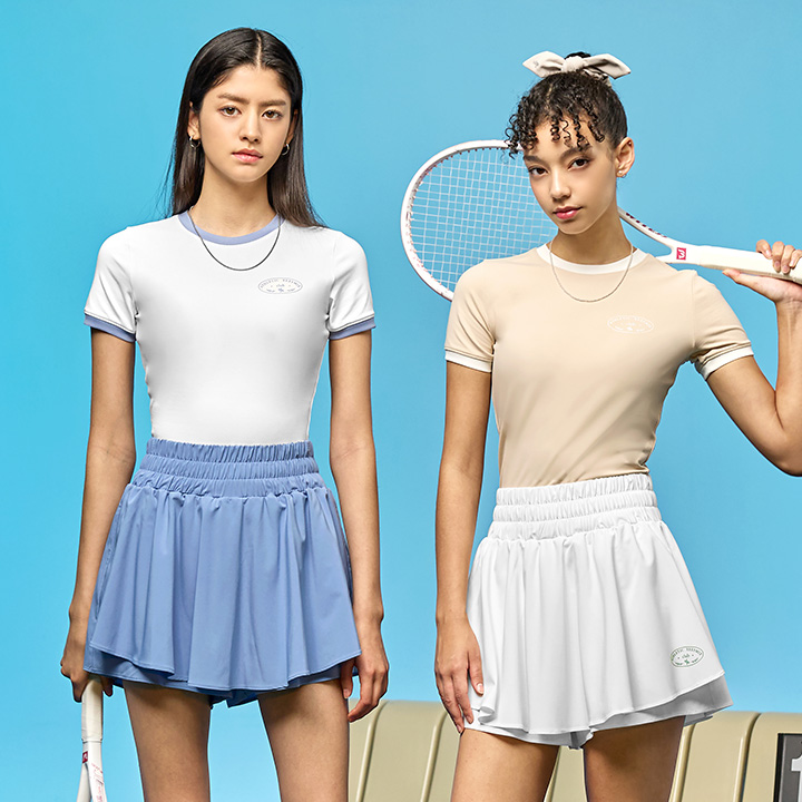 XTFST02H2 Crop T-Shirt Powder Beige Top 