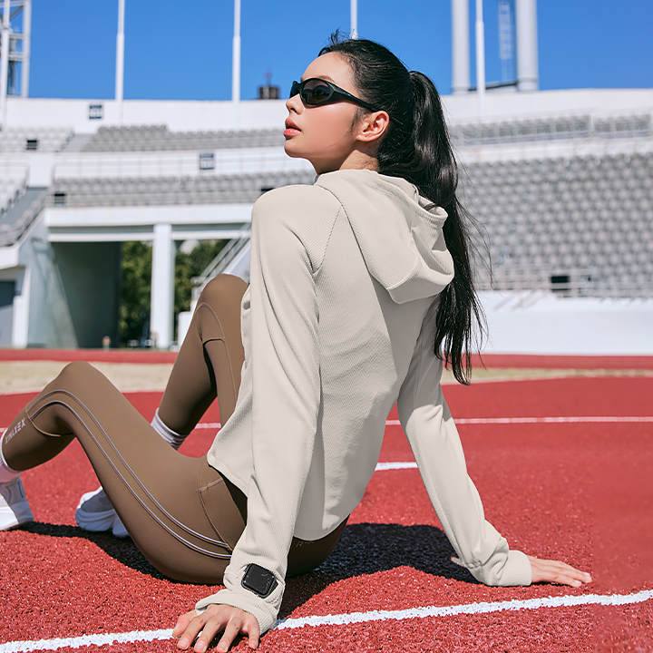 XFK4TL1004 RX Grid Fleece Hoodie Top