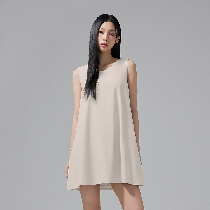 XFK2OP1101 light woven reversible one piece ash cocoa TOP