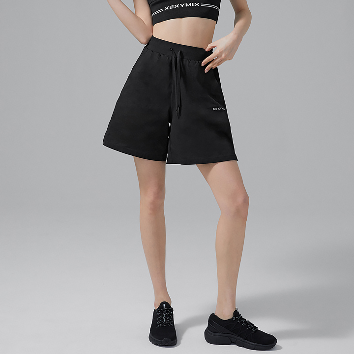 XFK2PS1102 Comfort Tension Basic Shorts Black bottom