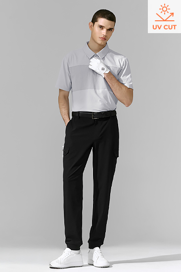 XMK1PP1202 Seersucker Stretch Cargo Jogger Pants Bottom