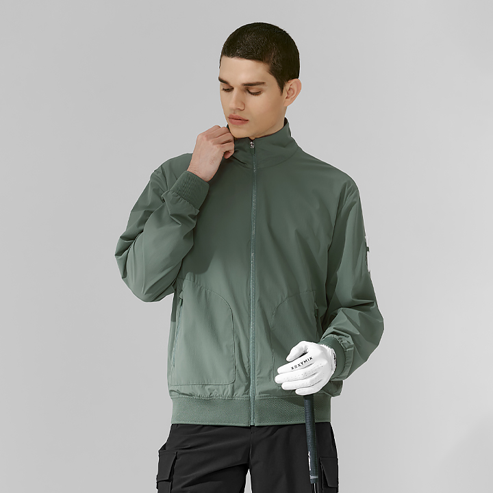 XMK1JL1202 Magic-Hole High Neck Swing Jumper Top