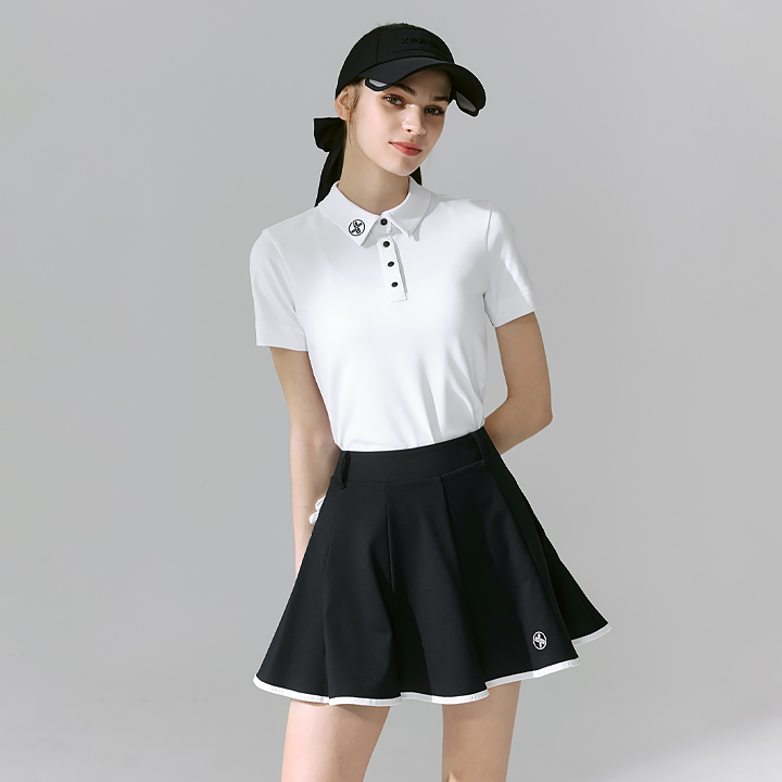 XFK2RK1203 Color-block flare hem skirt BOTTOM