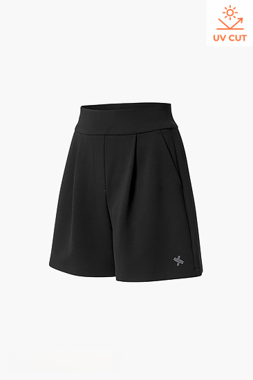 XFK1PS1102 One Pleat Elastic Waist Bermuda Shorts BOTTOM