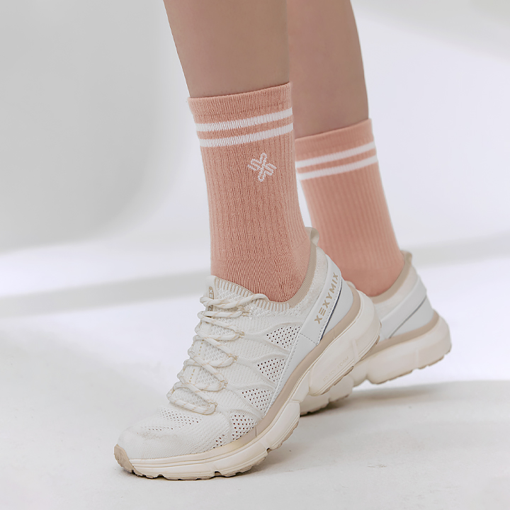XUK5AM1609 Fresh Double Line Crew Socks ETC