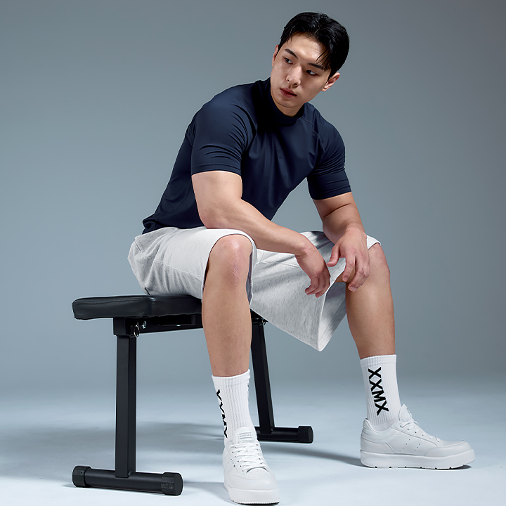 XMK3TS1002 Muscletech Men's Mock Neck Short Sleeve TOP