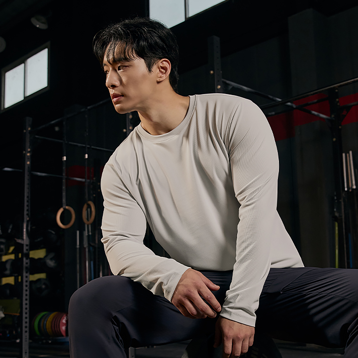 XMK3TL1006 Airwaffle Mesh Men's Regular Fit Long TOP