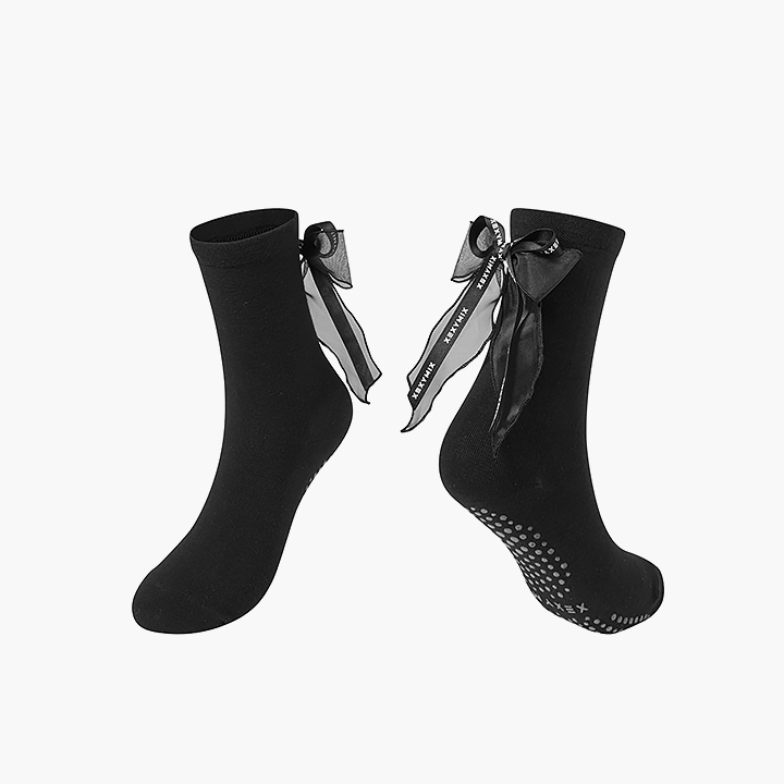 XFK3AM1702 Non-slip bowknot crew socks ETC