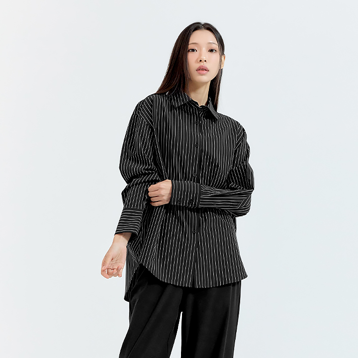 XFK3HC1101 Modern Stripe loose fit Shirt TOP