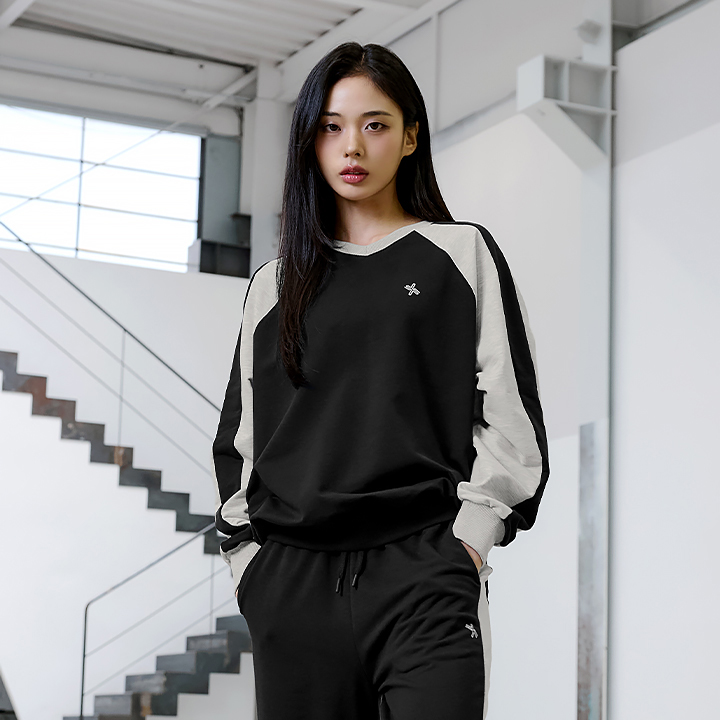 XFK3TL1115 Sporty Track Sweatshirt Top