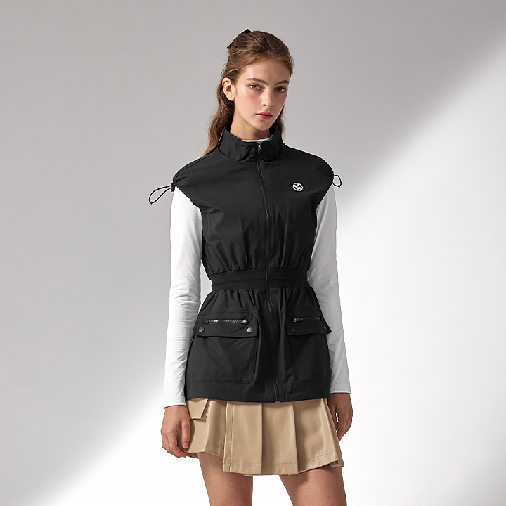 XFK3VE1201 Highneck string wind vest TOP