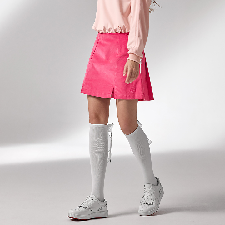 XFK3RK1205 Corduroy Bag Pleats Skirt BOTTOM