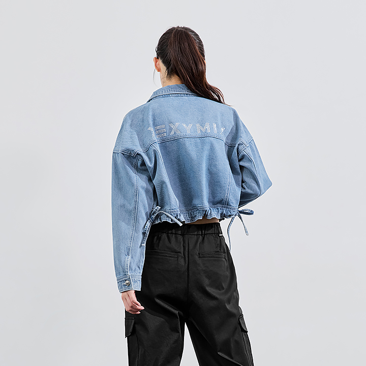 XFK3JL1107 Denim Lettering Loose Fit Jacket TOP