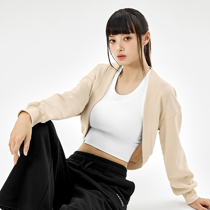 XTFCD01H3 Soft Cotton Balloon Bolero TOP