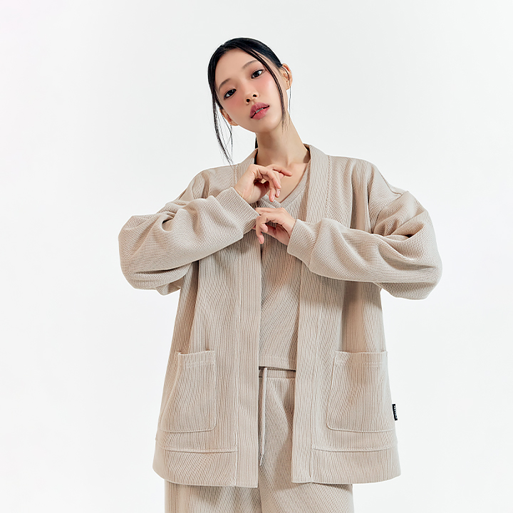 XFK3TC1117 Cozy Overfit Cardigan TOP