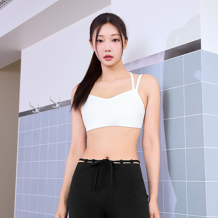 XFK3BR1516 Black Label Signature Power Rise Padded Strap Bra Top