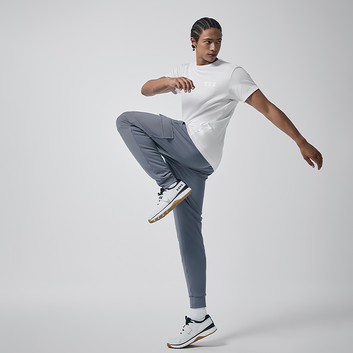 XMK4PT1004 Comfort Fine Men’s Fleece Cargo Jogger Pants BOTTOM