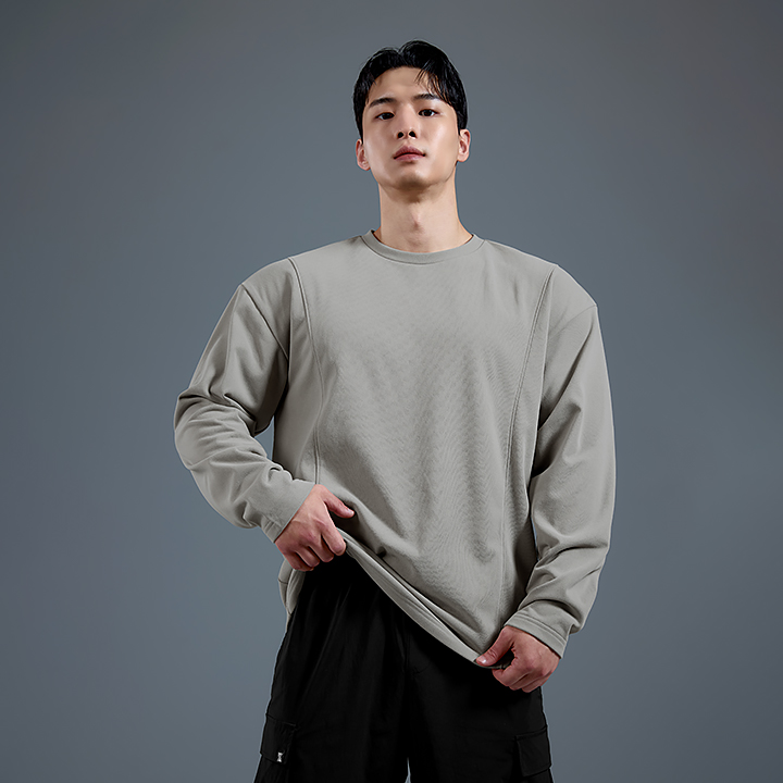 XMK3TL1103 Soft Relax Oversized Men’s Long Sleeve top