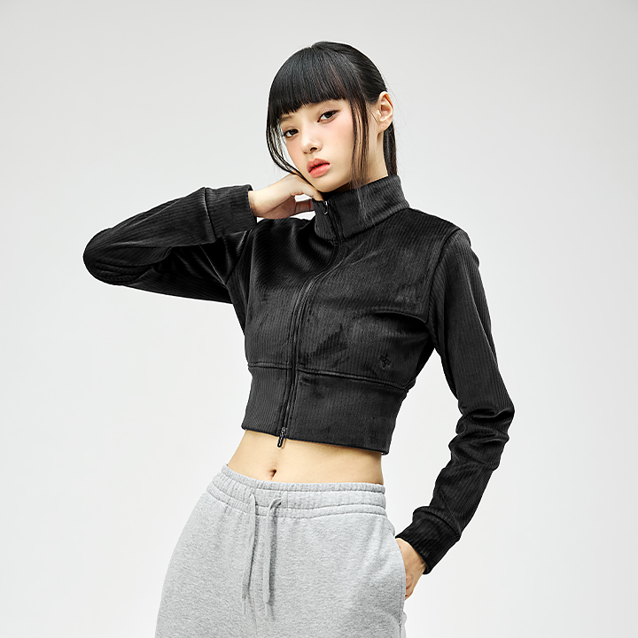 XFK4JL1101 Velour Corduroy Zip-up Jacket TOP