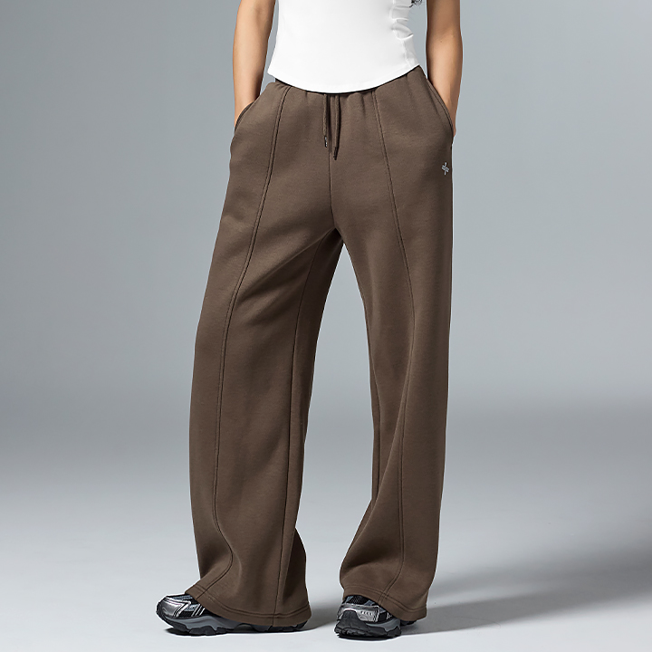 XFK4PT1107 Warm Soft Pintuck Wide Pants Bottom 