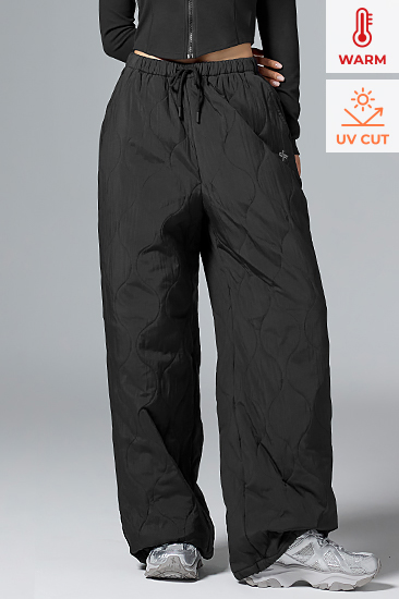 XFK4PT1104 Wave Quilting Wide Pants Bottom