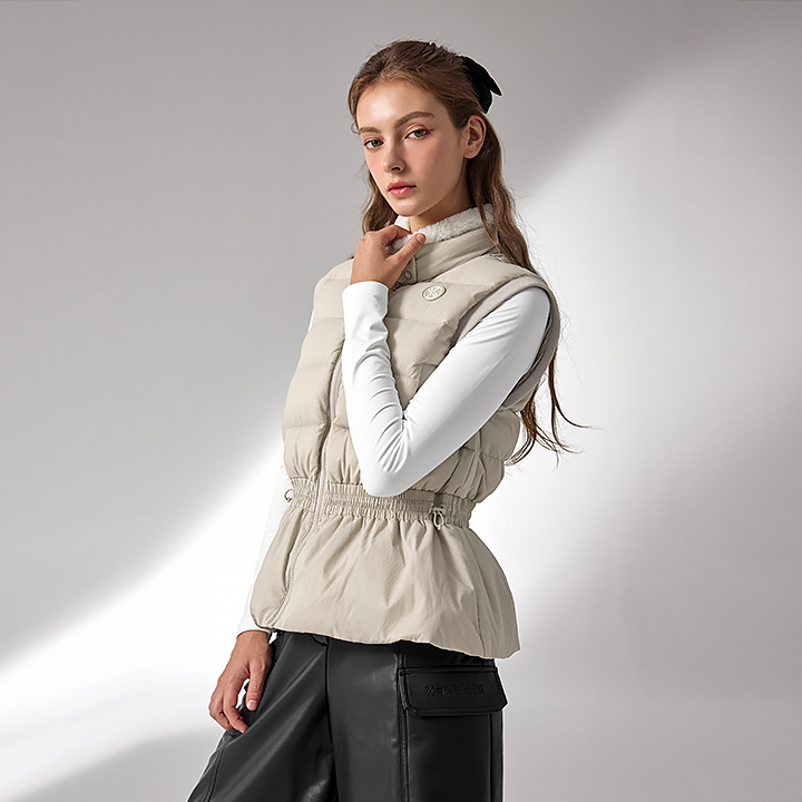XFK4VD1203 Parka Peplum Down Vest TOP
