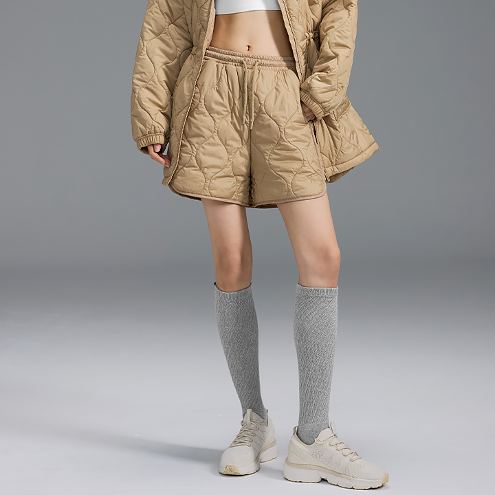 XFK4PS1109 Wave Quilting Side Panel Shorts Bottom 