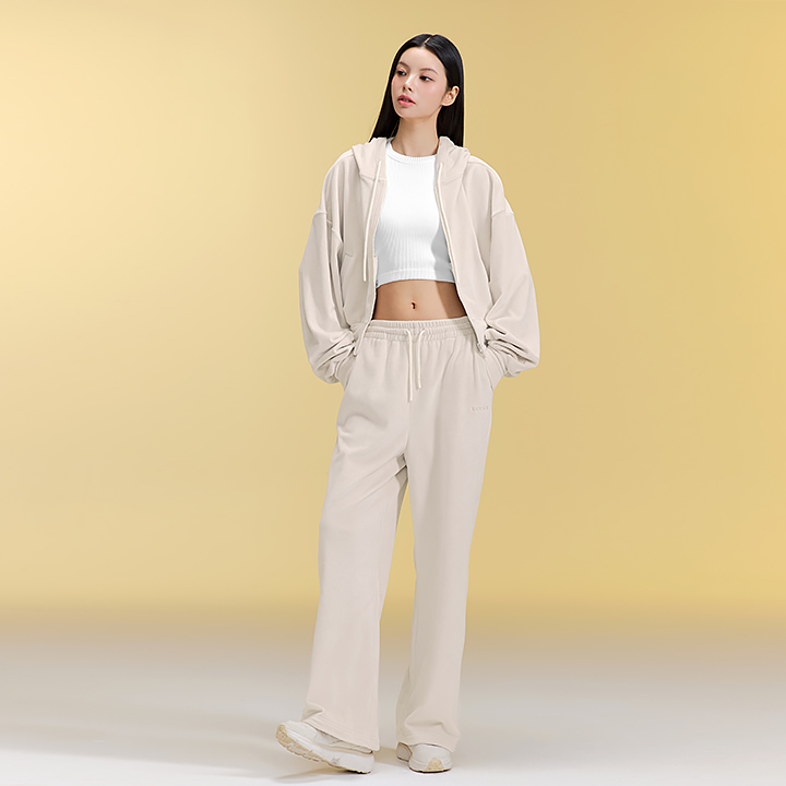 XFK3PT1121 Velour Warm Wide Pants Bottom