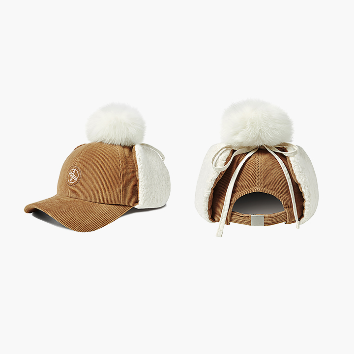 XUK3AC1703 Corduroy Earflap Cap Etc