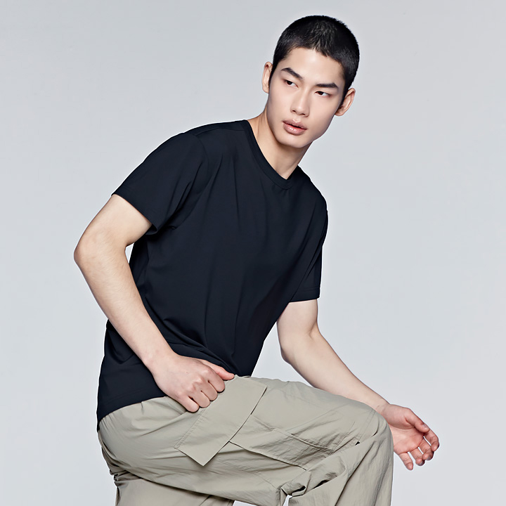 XMMST05H2 Men Ice Feather Muscle Fit  Shortsleeve Top