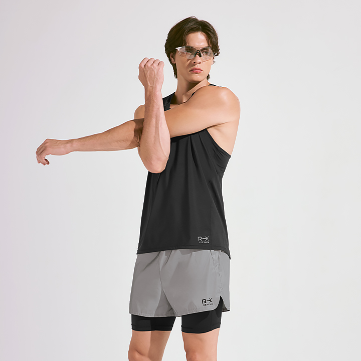 XMK3TE1001 RX Mens Mesh Mix Sleeveless Top