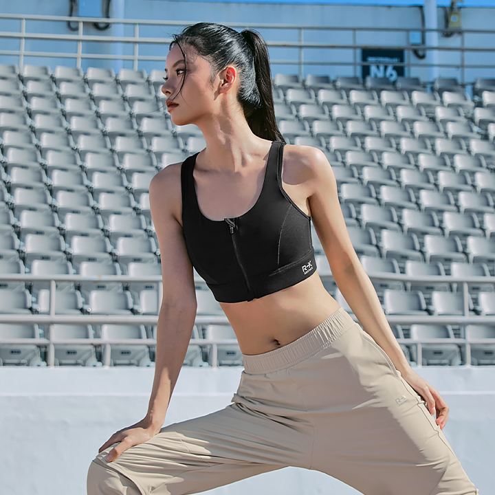 XFK3BR1519 RX Black Label Signature Power Rise High Support Zip Up Top