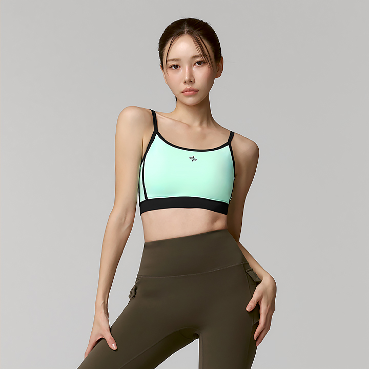 XFK2BR1502 Black Label Signature 360N color combination Bra Top Highteen Mint