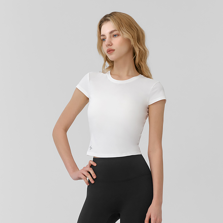 XFK1TS1004 light tricot overlap short ivory TOP