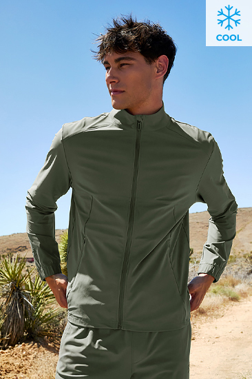 XMMGJ02J1RX Cooling Tricoat Zip up Jacket Top