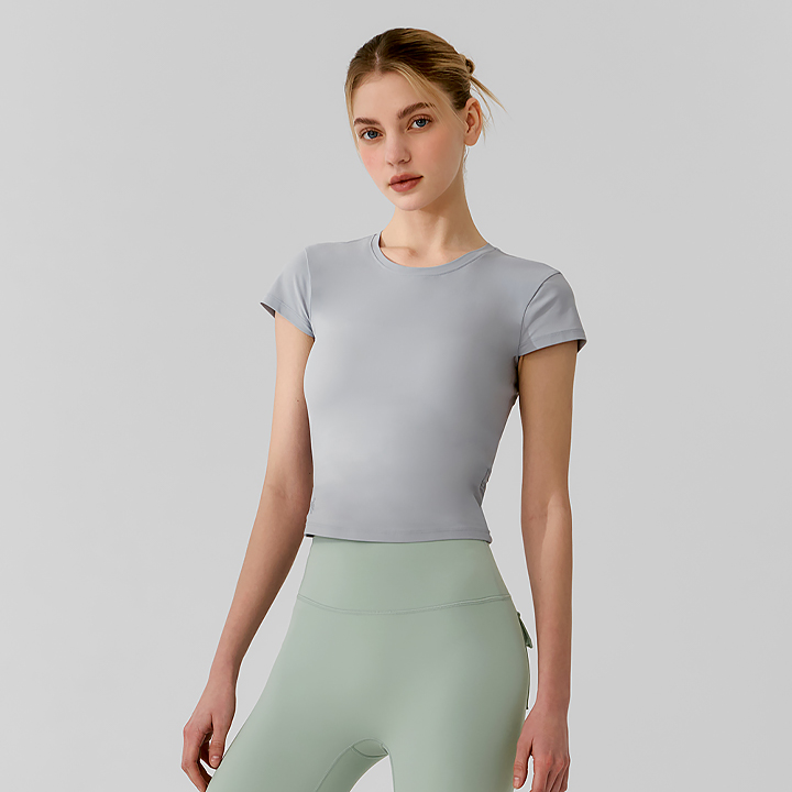 XFK1TS1004 light tricot overlap short athene gray TOP