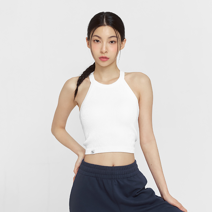 XFK1BC1501 Seamless Halter neck Bratop Ivory Top