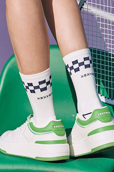 XE1103H Checkerboard Crew Socks etc