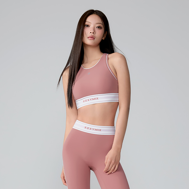 XWFBR16J3 Black Label Signature 360N Active Fit Bra Top Fady Rose