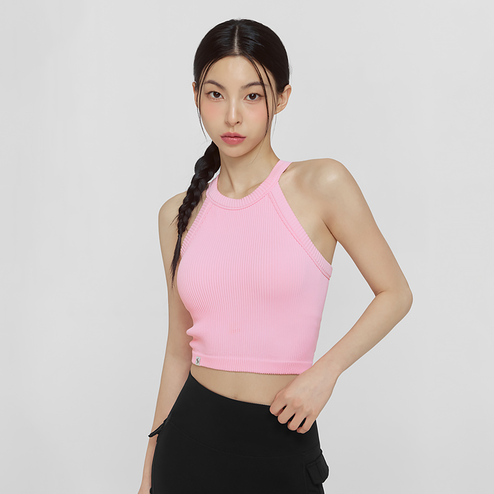 XFK1BC1501 Seamless Halter neck Bratop Rose Water Top