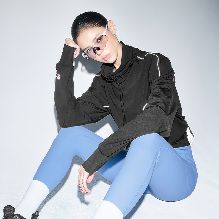 XFK4TL1002 RX Drawstring Highneck Long TOP