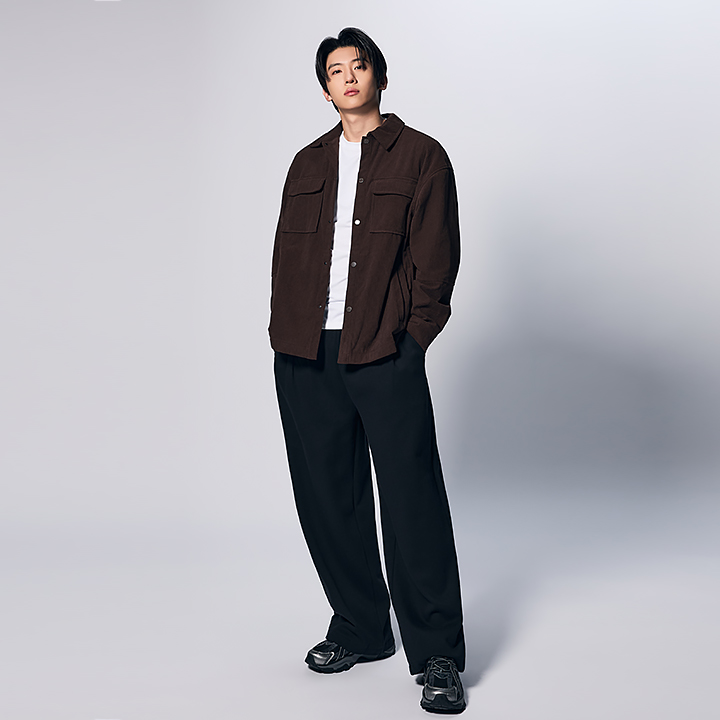 XMK4PT1102 Warm Soft Men's Pintuck Wide Pants BOTTOM