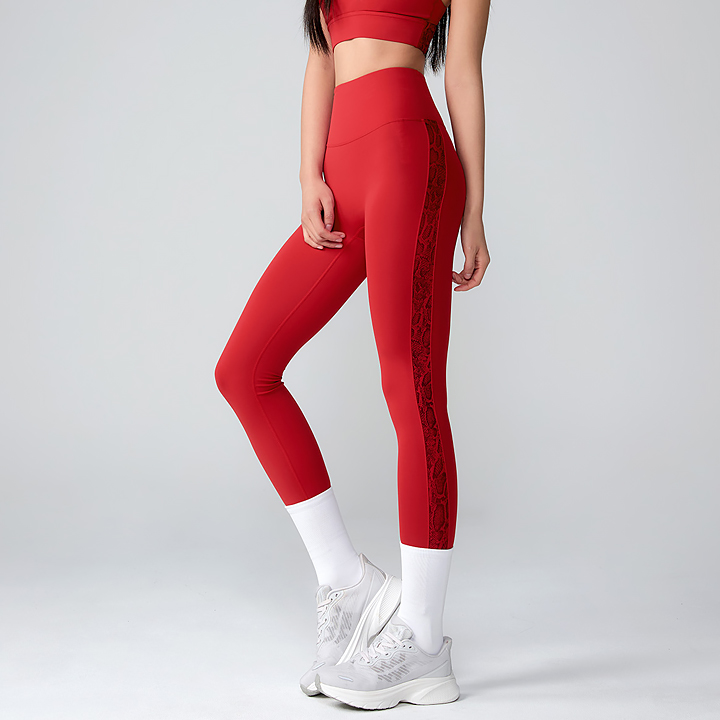 XWFLG52J3 Black Label Signature Power Rise Python Leggings Top